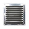 Grille d'aération acier inoxydable naturel, L.10 X L.10 Cm