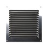 Grille d'aération acier inoxydable naturel, L.15 X L.15 Cm