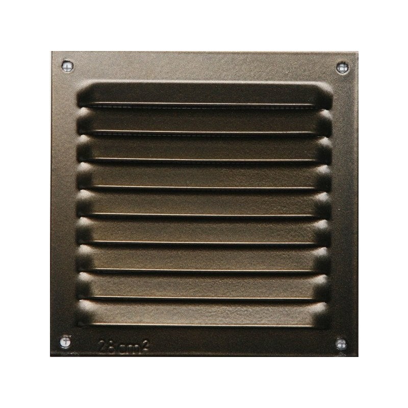 Grille d'aération aluminium laqué, L.10 X L.10 Cm