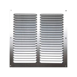 Grille d'aération aluminium anodisé, L.30 X L.30 Cm