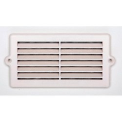 Grille d'aération abs naturel, L.8 x l.16.4 cm