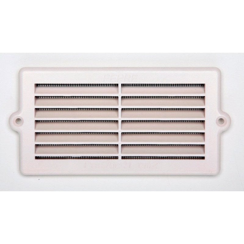 Grille d'aération abs naturel, L.8 x l.16.4 cm