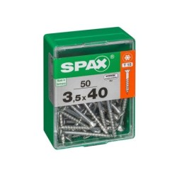 Lot De 50 Vis Acier Tête Autofraisée Plate Spax, Diam.3.5 Mm X L.40 Mm