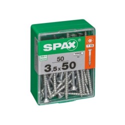 Lot De 50 Vis Acier Tête Autofraisée Plate Spax, Diam.3.5 Mm X L.50 Mm