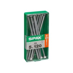 Lot De 10 Vis Acier Tête Autofraisée Plate Spax, Diam.5 Mm X L.120 Mm