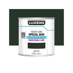 Peinture Bois Extérieur / Intérieur Luxens, Vert Sapin Satiné 0.5 L