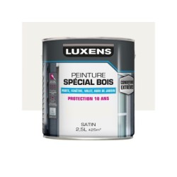 Peinture Bois Extérieur / Intérieur Satin Blanc Luxens 2.5 L