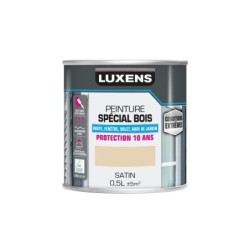 Peinture Bois Extérieur / Intérieur Satin Ivoire Clair Luxens 0.5 L