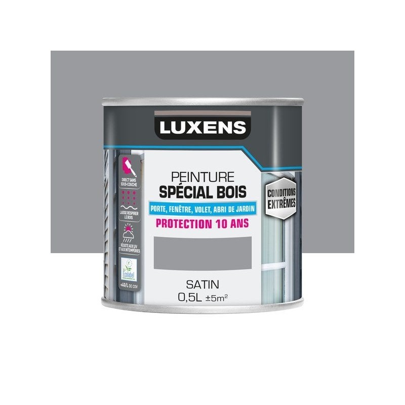 Peinture Bois Extérieur / Intérieur Granit 3 Satin Luxens 0.5 L