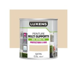 Peinture multimatériaux Extérieur Luxens Ivoire Clair Satiné 0.5 L