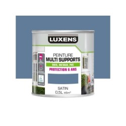 Peinture multimatériaux Extérieur Luxens Bleu Provence Satiné 0.5 L