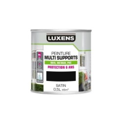 Peinture multimatériaux Extérieur Luxens Noir Satiné 0.5 L