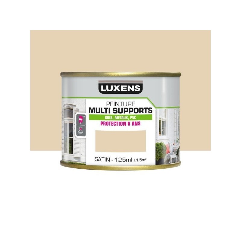 Peinture multimatériaux Extérieur Luxens Ivoire Clair Satiné 0.125 L