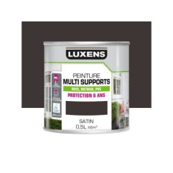 Peinture multimatériaux Extérieur Luxens Brun Gris Satiné 0.5 L