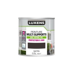 Peinture multimatériaux Extérieur Luxens Brun Gris Satiné 0.5 L