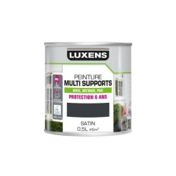 Peinture multimatériaux Extérieur Luxens Gris Anthracite Satiné 0.5 L