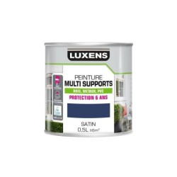 Peinture multimatériaux Extérieur Luxens Bleu Saphir Satiné 0.5 L