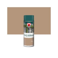 Peinture Aérosol Extérieur Multi-Matériaux V33, Beige Argile Satiné, 0.4 L