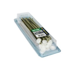 Lot De 18 Vis Acier Tête Fraisée Torx Spax, Diam.7.5 Mm X L.150 Mm