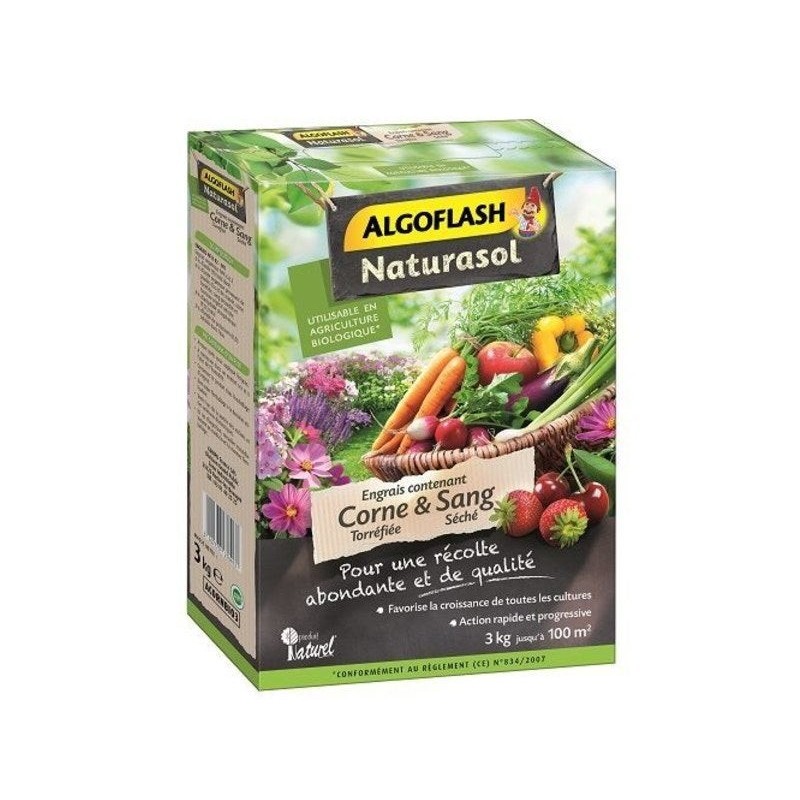 Engrais naturel potagers ALGOFLASH NATURASOL 3 kg 60 m²