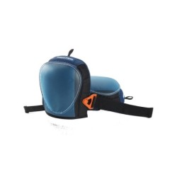 Paire De Genouillères De Protection Dexter En Textile Et Coque Pvc Bleu Et Noir