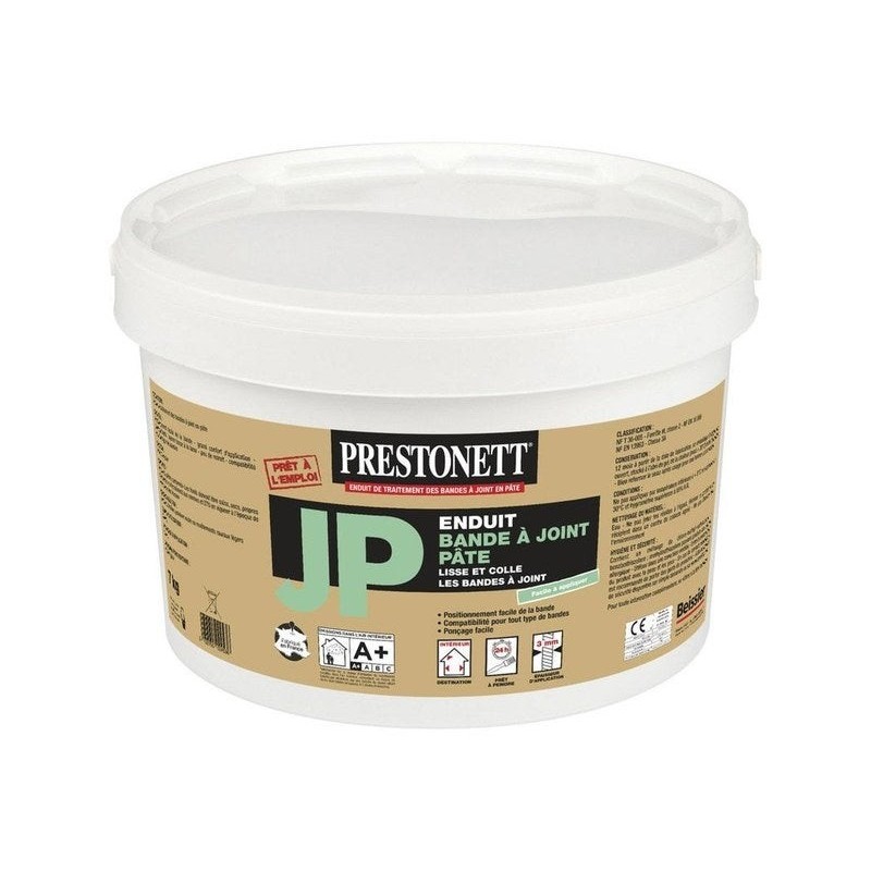 Enduit Pour Bande À Joint Prestonett Jp 7 Kg En Pâte, Pour Plaque De Plâtre