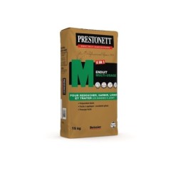 Enduit Multifonction Prestonett M 15 Kg En Poudre, Pour Mur Intérieur