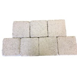 Pavé Béton Vibrocompressé Pyros, Ivoire L.15 Cm X L.15 Cm X Ep.6 Cm