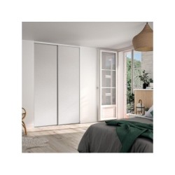 Porte de placard coulissant Snow frêne blanc l.96.2xH.250cm