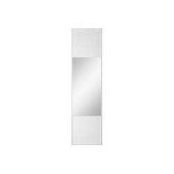 Porte de placard coulissant Snow effet frêne blanc/miroir l.66.2xH.250cm