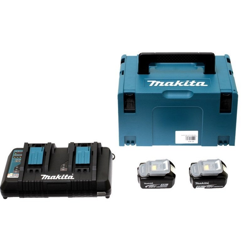 Ensemble Chargeur + 2 Batteries Makita 18 V, 4 Ah