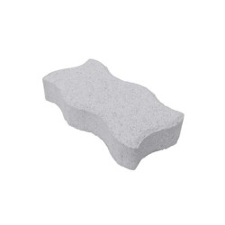 Pavé Béton Vibrocompressé S, Ivoire L.24.5 Cm X L.12.5 Cm X Ep.5 Mm