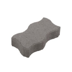 Pavé Béton Vibrocompressé S, Gris Granit L.24.5 Cm X L.12.5 Cm X Ep.6 Mm