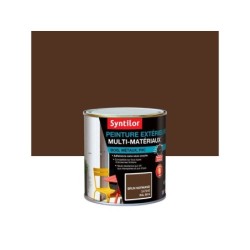 Peinture multimatériaux Extérieur Syntilor Brun Normand Satiné 0.5 L