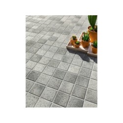 Pavé Béton Korrus, Gris L.12.5 Cm X L.12.5 Cm X Ep.45 Mm