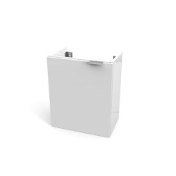 Meuble de salle de bains simple vasque l.40 x H.48.2 x P.27.5 cm, blanc, Essenti