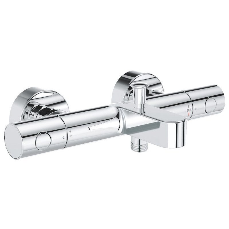 Mitigeur thermostatique de baignoire chromé, GROHE Precision clova