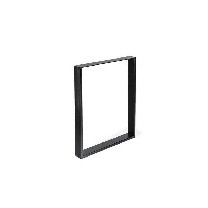 Pied Meuble Rectangle Rei Fixe Métal Brut Noir