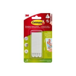 Lot de 8 languettes adhésives cadres fins COMMAND blanc