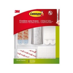 Lot de 48 languettes adhésives multi-usages COMMAND blanc