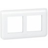 Plaque Double Horizontal Mosaic, Legrand Blanc