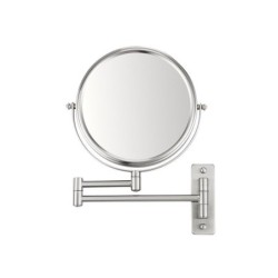 Miroir Grossissant X 5 Rond, H.20 X L.20 X P.0.5 Cm, Pivotant Chrome