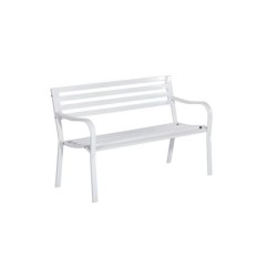 Banc de jardin Garden en acier blanc