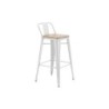 Tabouret de jardin Oxford en acier blanc