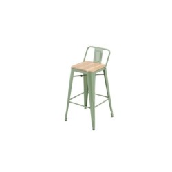 Tabouret Oxford à visser, vert clair, acacia