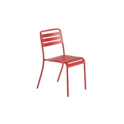 Chaise de jardin Café en acier rouge