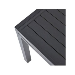 Table de jardin rectangulaire LISBON extensible de coloris gris anthracite - 10 personnes