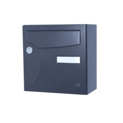 Boîte Aux Lettres Compacte 1 Porte Extérieur Renz Acier Anthracite Mat