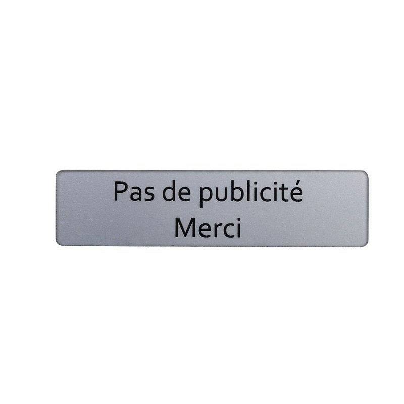 Plaque Stop Publicité H.2.5 X L.10 X P.0.2 Cm Renz