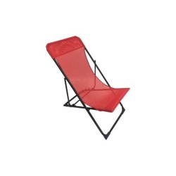 Relax de jardin Biganos en acier rouge